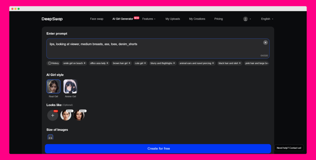 Deepswap AI image generation preview
