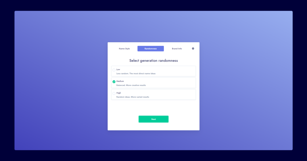 namelix demo step 2