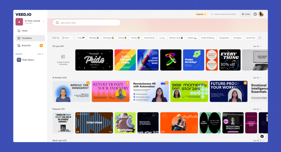 veed io is free and very easy to use AI video editor