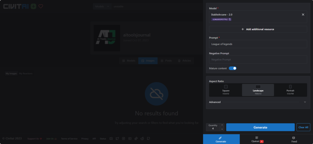 using civit ai