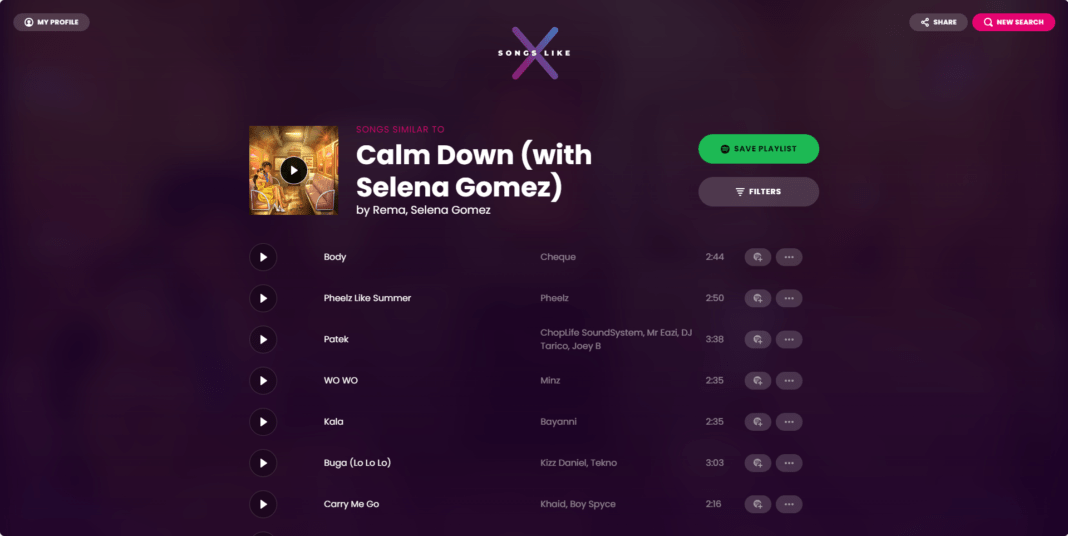 how does songs like X work