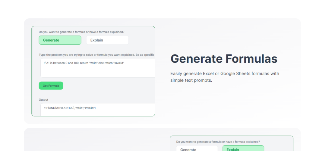 Generate Formulas list